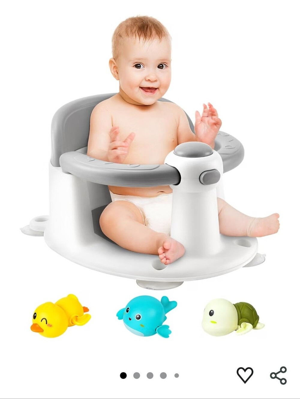 Baby Sit-Up Bath Seat for Infants Toddlers